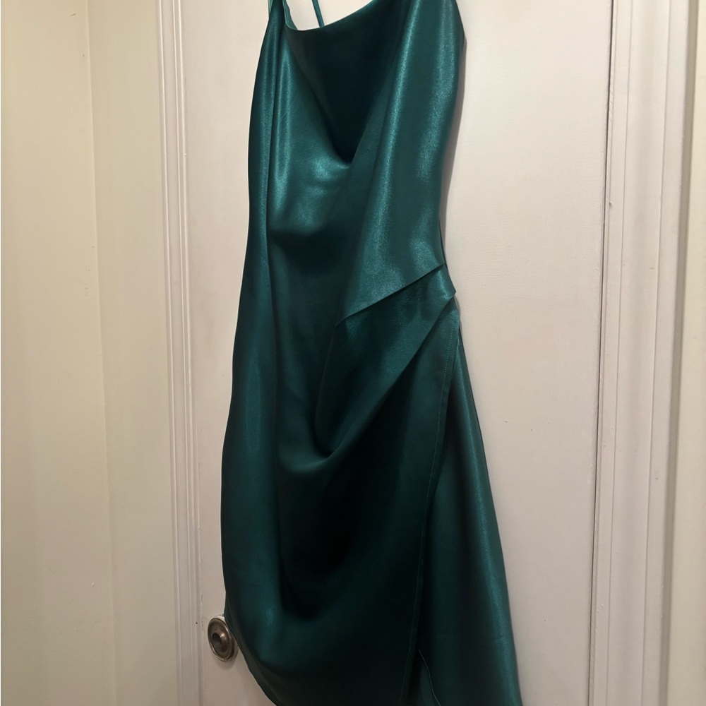Angel Biba Asymmetrical Teal Dress